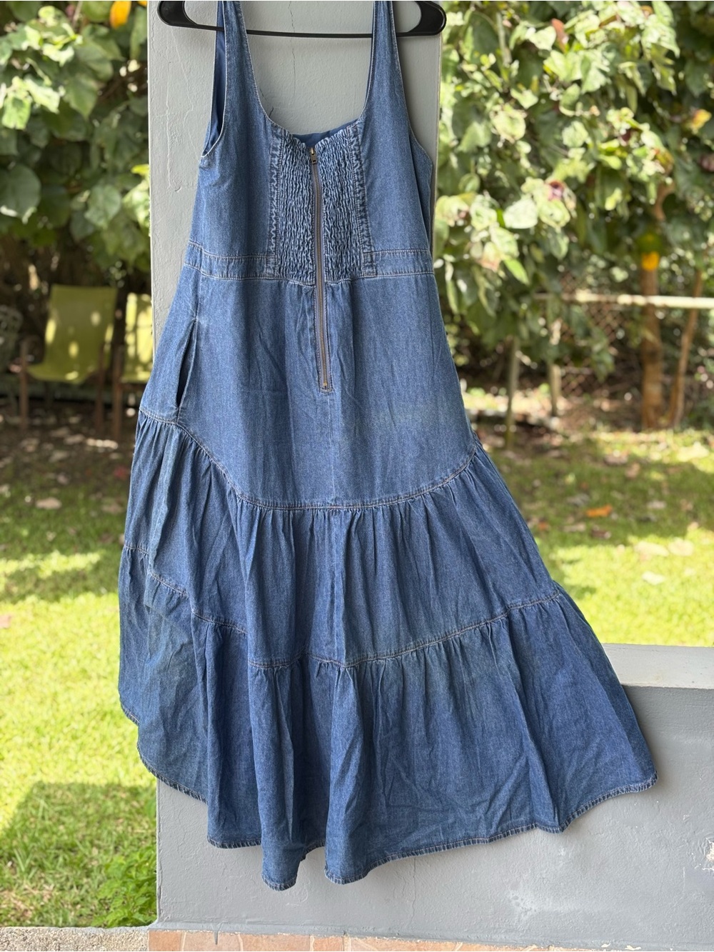 Blue Denim Tiered Sundress - Picture 4 of 8